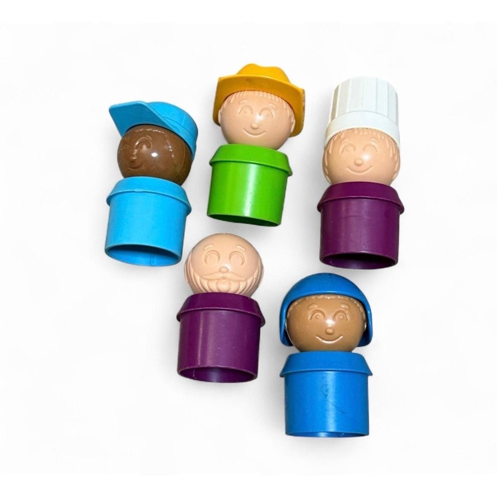 Vintage Tupperware TupperToys Little People Figures Lot of 5 1980s